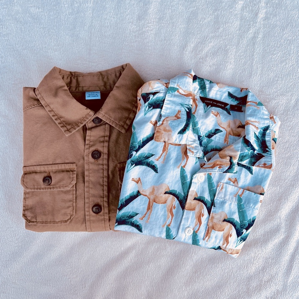 JANIE and JACK | OLD NAVY Short Sleeve Shirt & 2-Piece Swim Set | 2T | Preowned - Picture 3 of 10